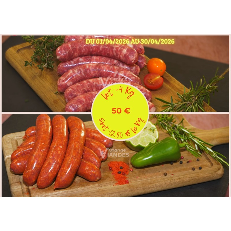 LOT N°4 - SAUCISSERIE - 4 Kg