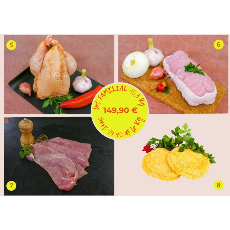 LOT FAMILIAL - 10,5 kg