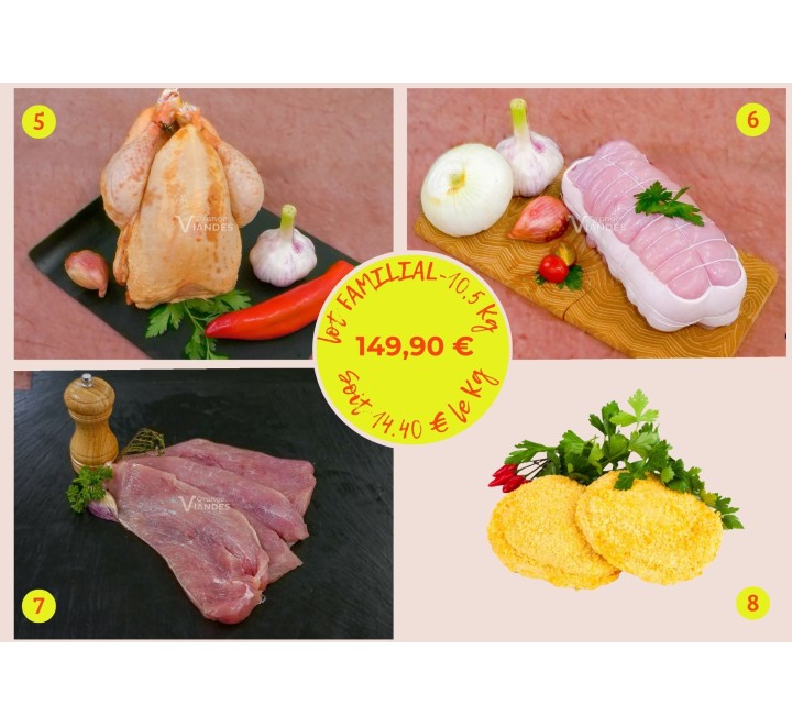 LOT FAMILIAL - 10,5 kg
