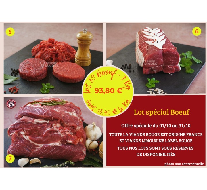 LOT spécial n°89 - BOEUF - 7 Kg